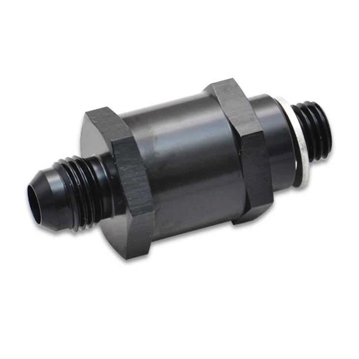 Billet Check Valve M12X1.5 -AN6 Black