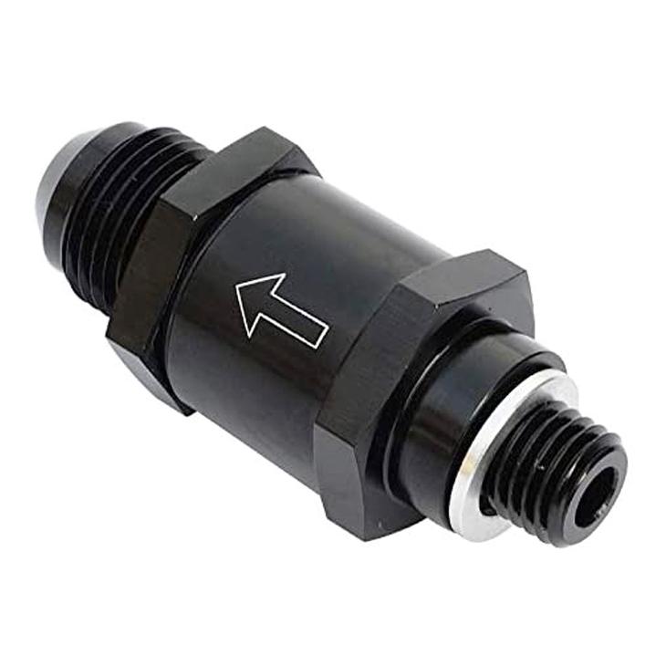 Billet Check Valve M12X1.5 -AN8 Black