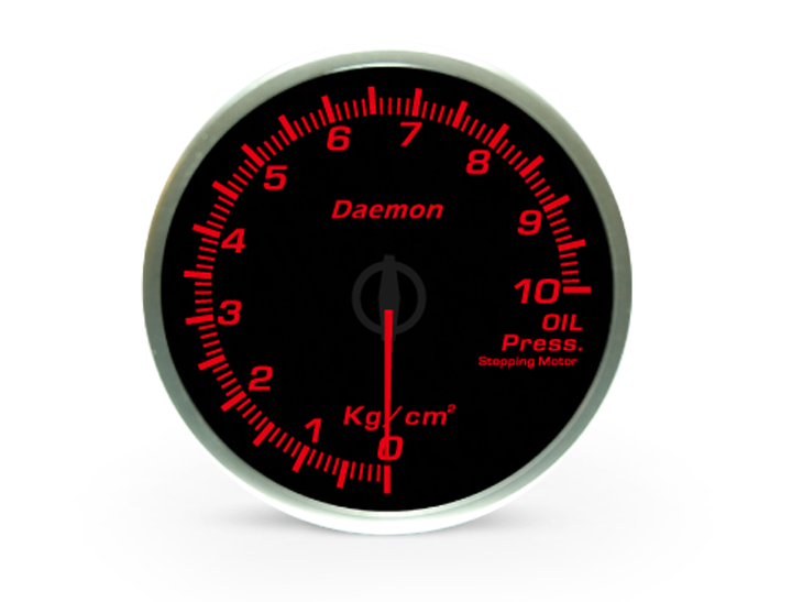 Daemon Oil Pressure Gauge Red