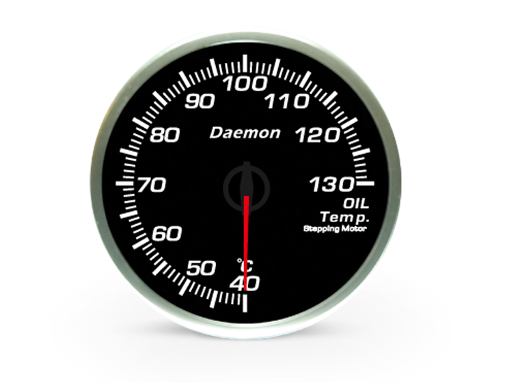 Daemon Oil Temp. Gauge White