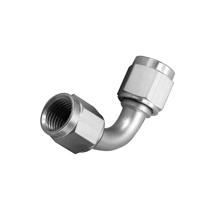 Female Adapter 90D AN4 Silver