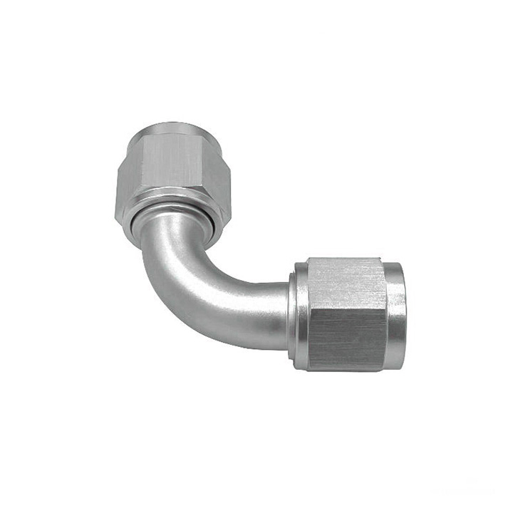 Female Adapter 90D AN8 Silver