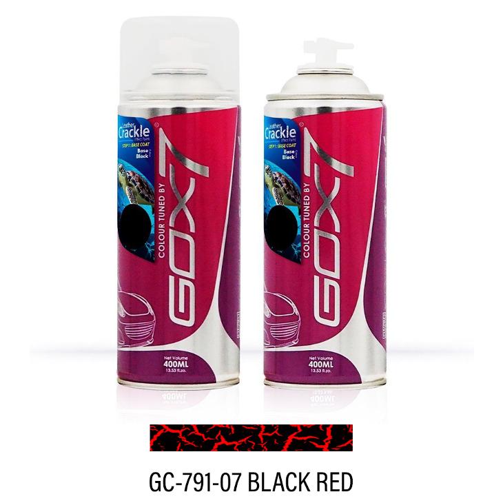 Gox7 Leather Crackle Black Red