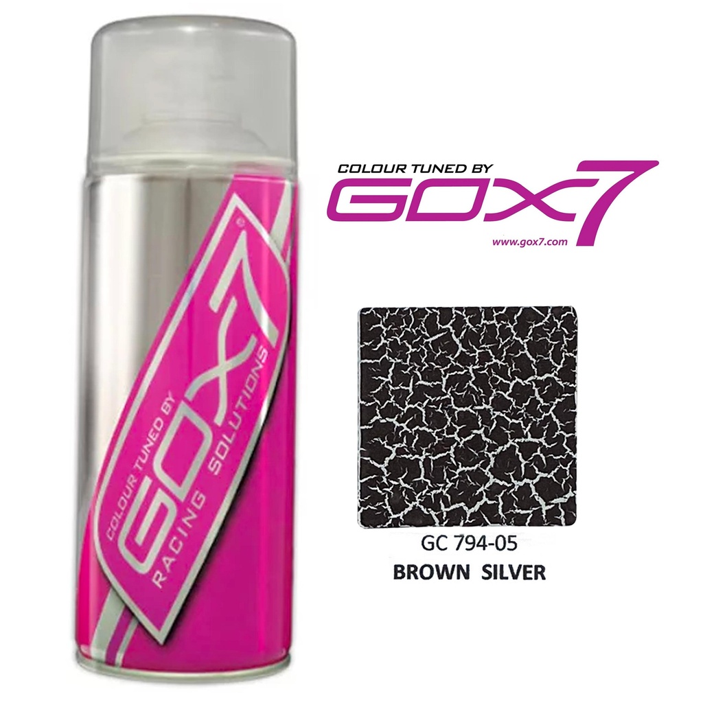 Gox7 Leather Crackle Brown Silver