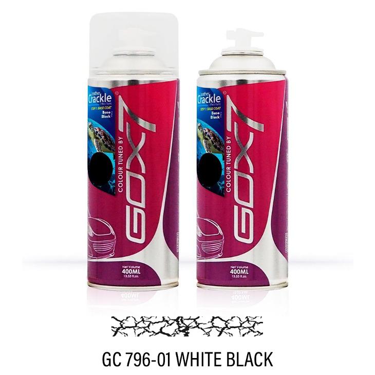 Gox7 Leather Crackle White Black