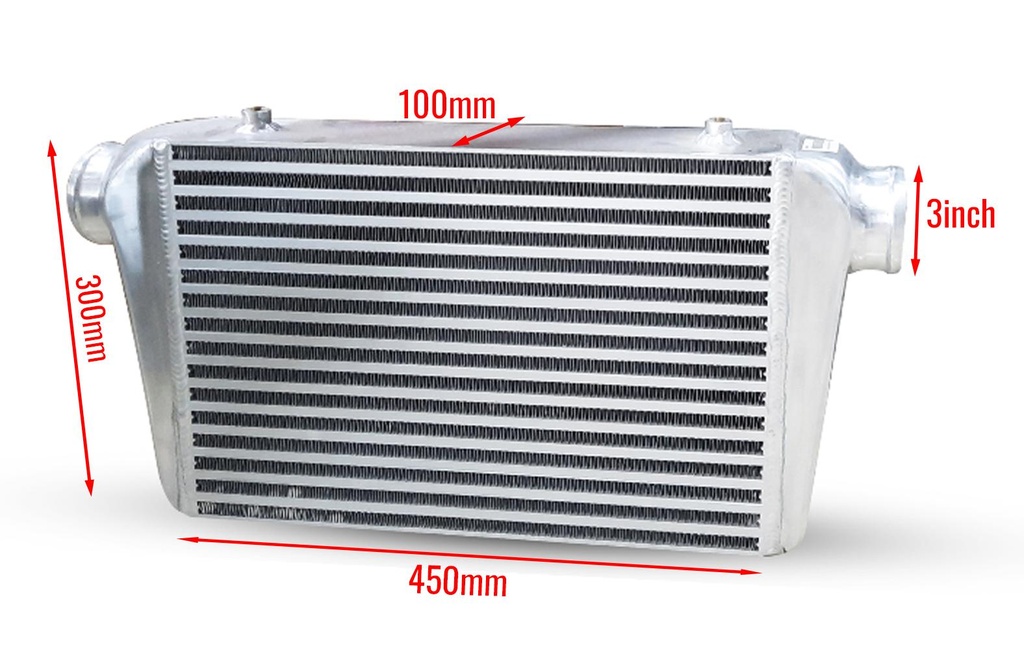 Intercooler 450x300x100mm 3" Inlet and Outlet