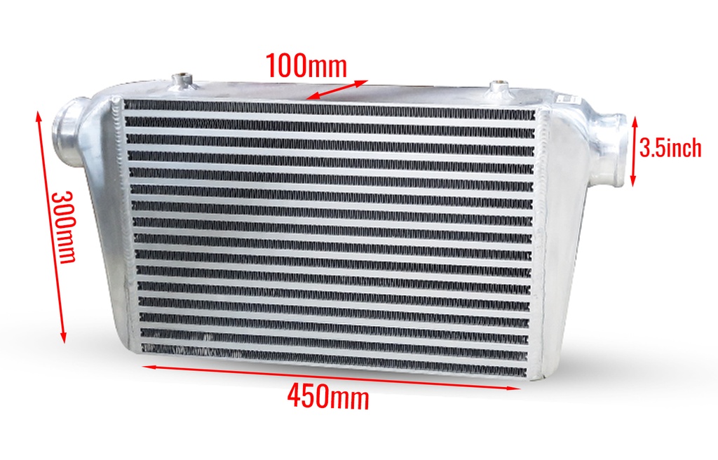 Intercooler 450x300x100mm 3.5" Inlet and Outlet