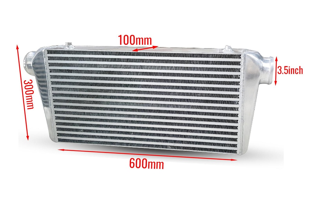 Intercooler 600x300x100mm 3.5" Inlet and Outlet