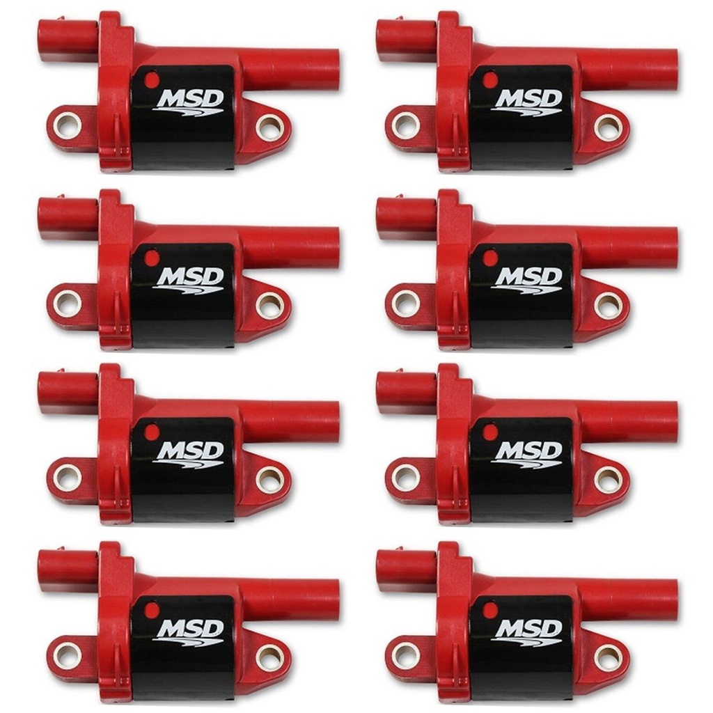 MSD Coils, Red, Round, 2014 & up GM V8, 8-pk