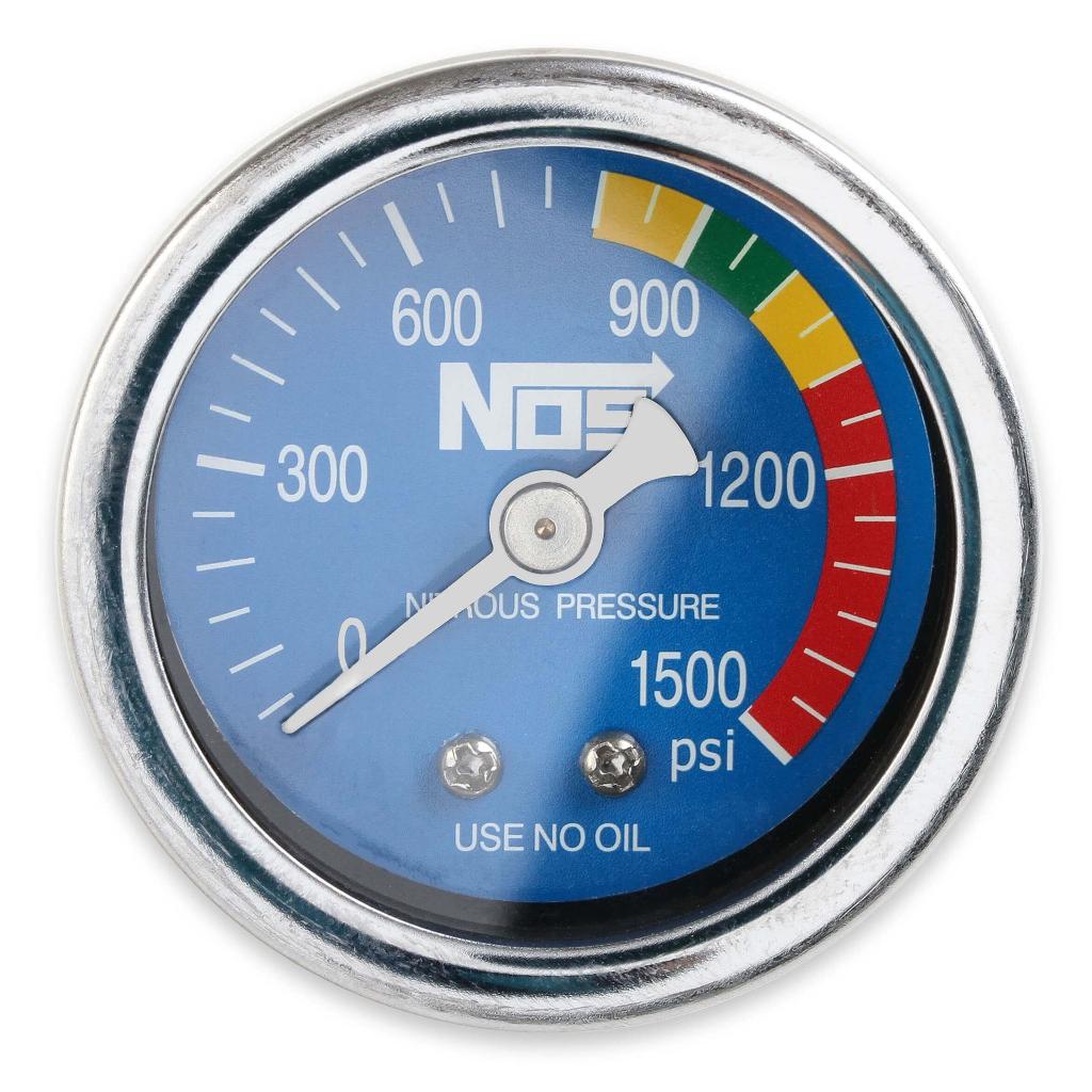 NOS Gauge; N2O Blue, 1-1/2; S.S.; Dry