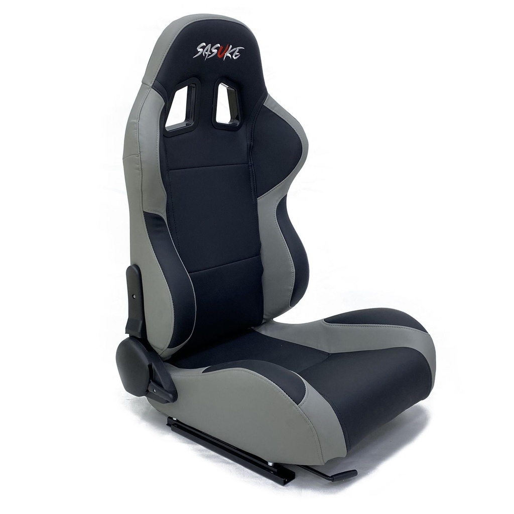 Racing Seat 1002 - PVC Black/Silver, Each
