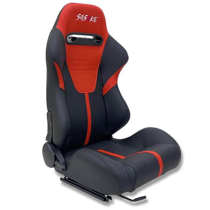 Racing Seat 1010 - PVC Black/Red, Each