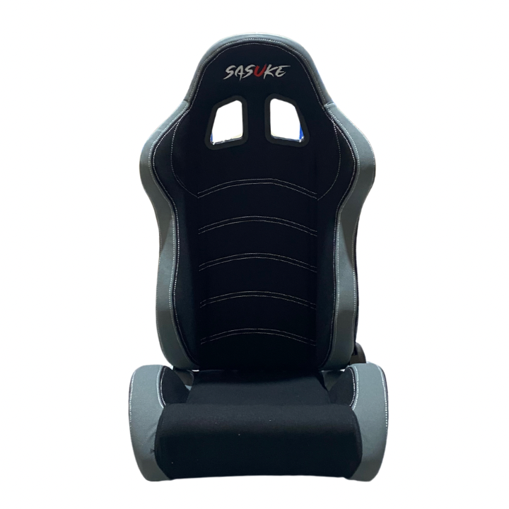 Racing Seat 1018 - Fabric Black/Silver, Each