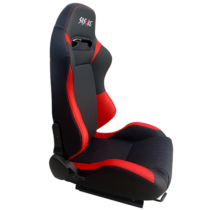 Racing Seat 1042 - PVC Black/Red, Each