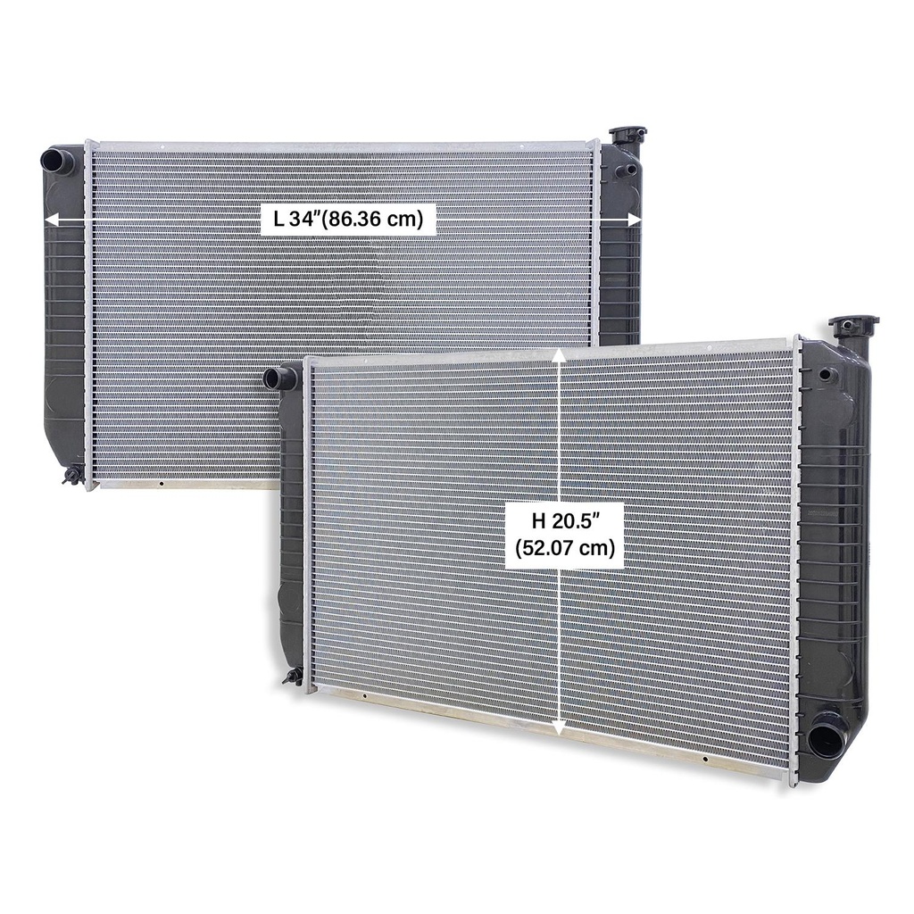 Radiator GMC Pickup Small Plastic Tank