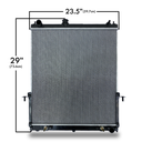 Radiator Nissan-Safari TB48 Plastic Tank 36mm