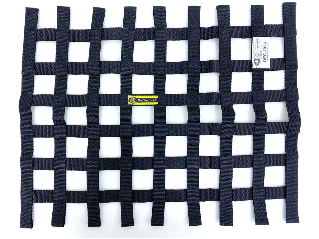 SFI Ribbon Window Net, Size: 18" x 23" Black