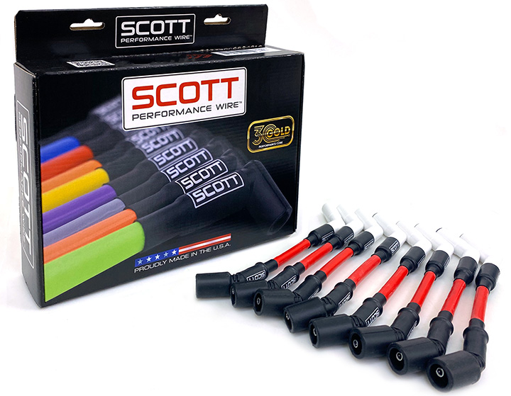 Scott Wire Set Chevy LS STD 30ohm Ceramic 10mm Red