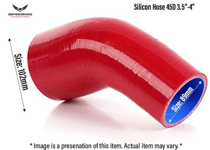 Silicon Hose 45D 3.5"-4" Red
