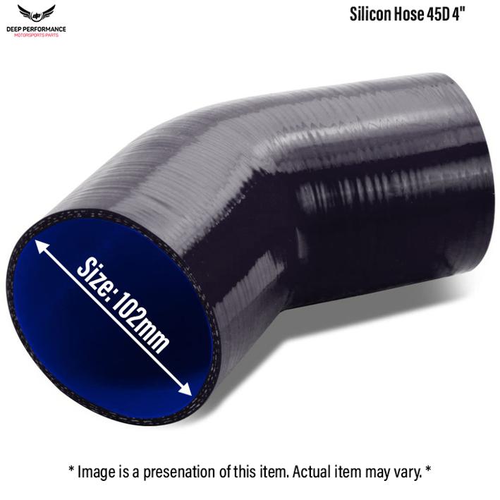 Silicon Hose 45D 4" Black