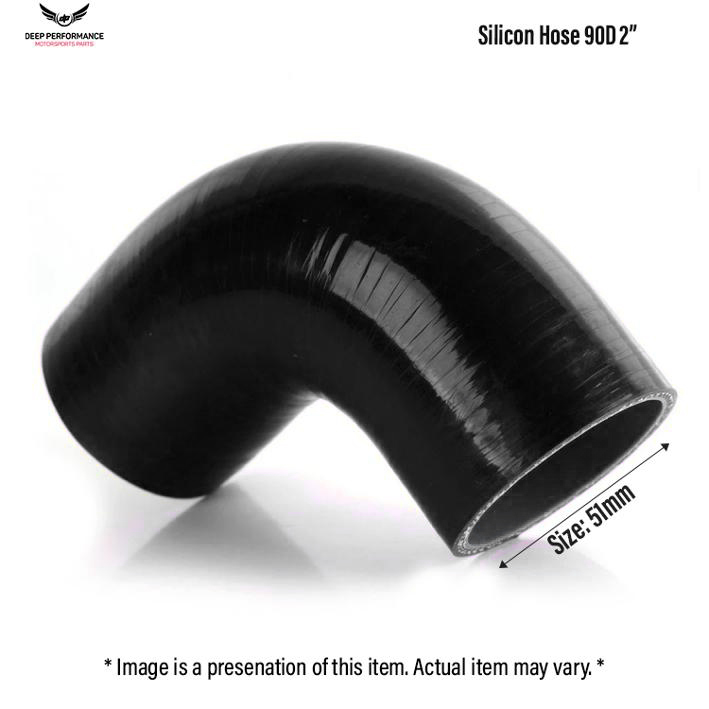Silicon Hose 90D 2" Black
