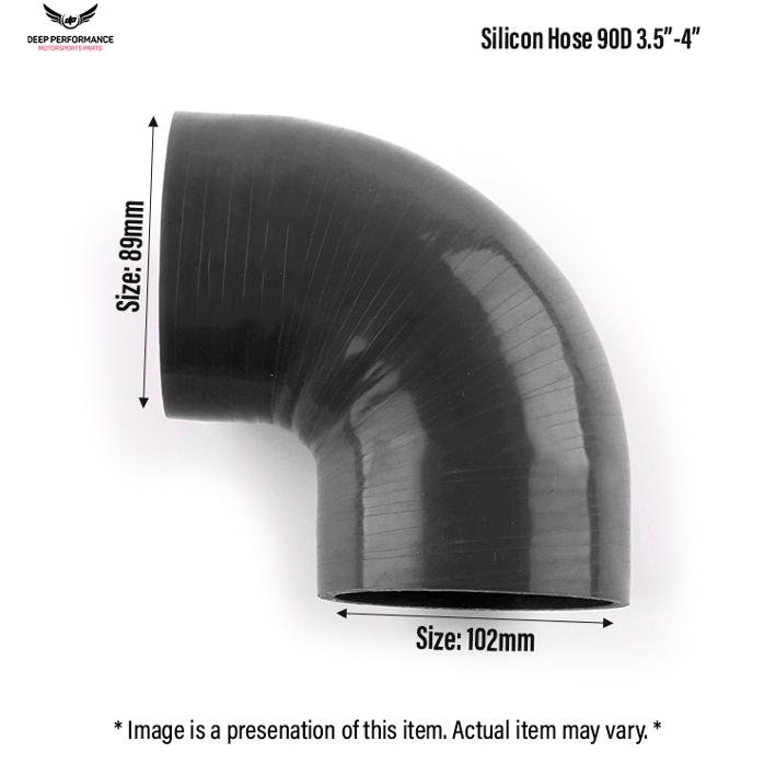 Silicon Hose 90D 3.5"-4" Black
