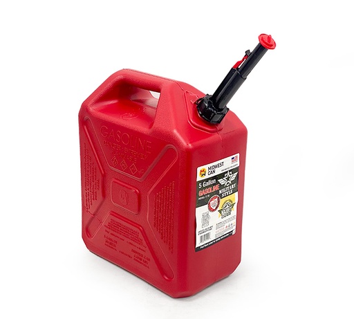 [5110] MWC 5 Gallon Plastic Jerry Gasoline Can w/ Quick Flow Spout