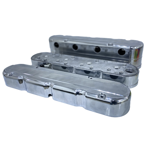 [VC8581S] LS 2pc Aluminum Smooth Cast Valve Cover