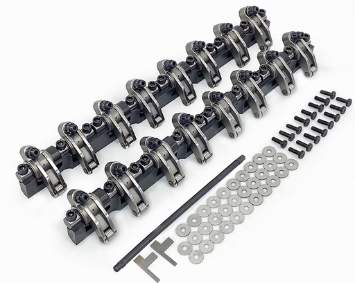 [ARM36425804] GM L92, LS3 Gen III 1.8 Ratio 17-4ph Stainless Steel Pedestal Rocker Arm w/ Hardware