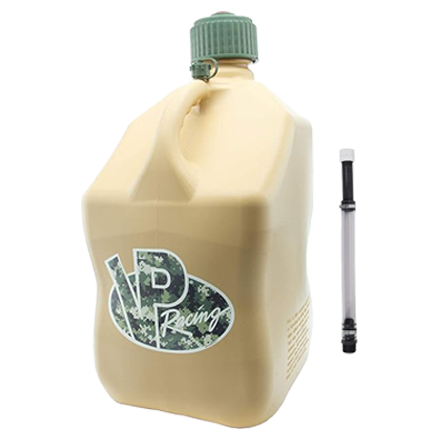 [4042-CA] VP Racing Square Plastic Jug w/ Hose Tan