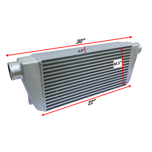 [TR1045] HF Intercooler Core Size, 10.5"x22"x4.5", Overall Length 30", 3" Inlet/Outlet, 1300 CFM Flow Rate, 860 HP Efficient