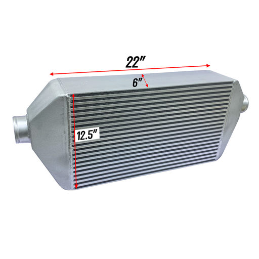 [TR1260R] HF Intercooler 1700 HP Efficient, 2575 CFM, 22"x 6"x12.5" Core Size, 3.0" CNC Inlet/Outlet Lips