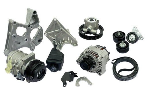 [19421448] Chevrolet Performance Serpentine Accessory Drive Systems, LS3 Style, Front 6 Groove Serpentine, w/ Power Steering & High Mount A/C w/ Pulley, 2.476mm Belt, Chevrolet, Small Block, Kit