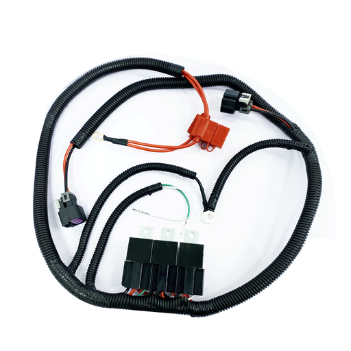 [7L5533A226T] MH Dual Electric Fan Upgrade Wiring Harness Kit Compatible for 99–06 GM ECU Control Replace