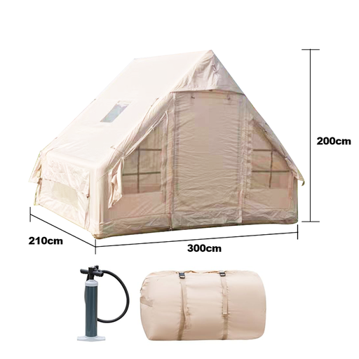 Air Tent w/ Air Pump, 6 SQM, 420D Fabric, Khaki