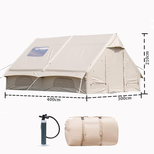Air Tent w/ Air Pump, 12 SQM, 420D Fabric, Khaki