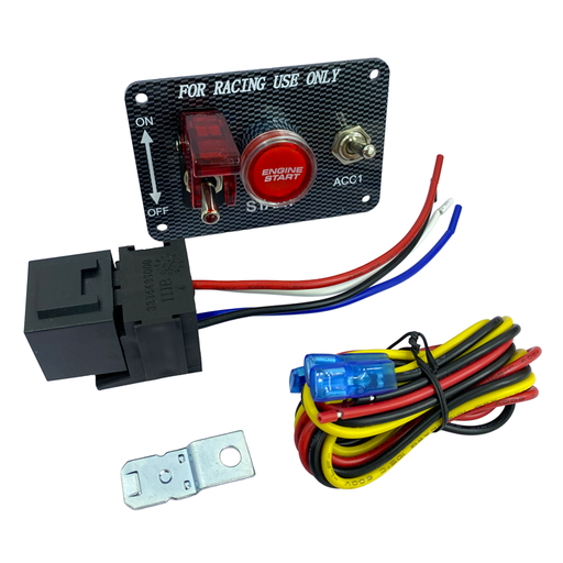 [PN-SAC2] Racing Switch Panel, Covered Toggle Switch, 1 Toggle Switch, Push Button, Red LED