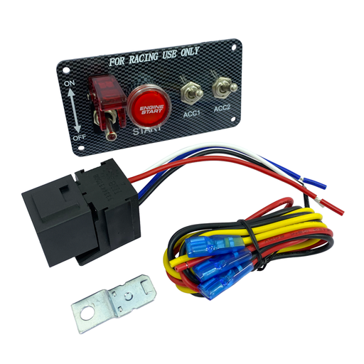 [PN-SAC4] Racing Switch Panel, Covered Toggle Switch, 2 Toggle Switch, Push Button, Red LED