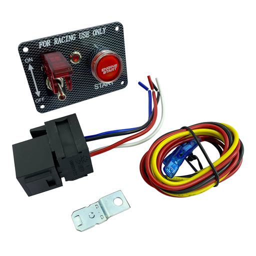 [PN-SAC3] Racing Switch Panel, Covered Toggle Switch, Metal Indicator, Push Button, Red LED