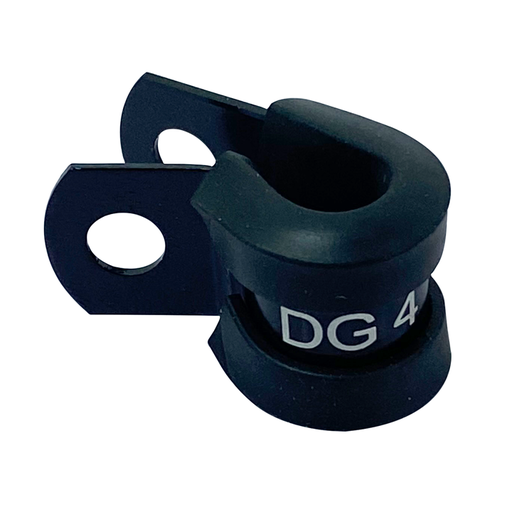 [GBPLCC90-4] Cushioned P-Clamp 6.4mm Black