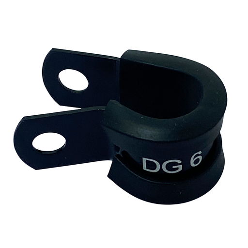 [GBPLCC90-6] Cushioned P-Clamp 9.5mm Black