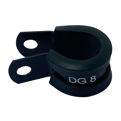 [GBPLCC90-8] Cushioned P-Clamp 12.7mm Black