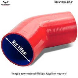 Silicon Hose 45D 4&quot; Red