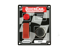QuickCar Ignition Panel-Start Button &amp; 1 Pilot Light Flag