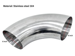 Stainless Steel 304 Pipe 6&quot; 90D