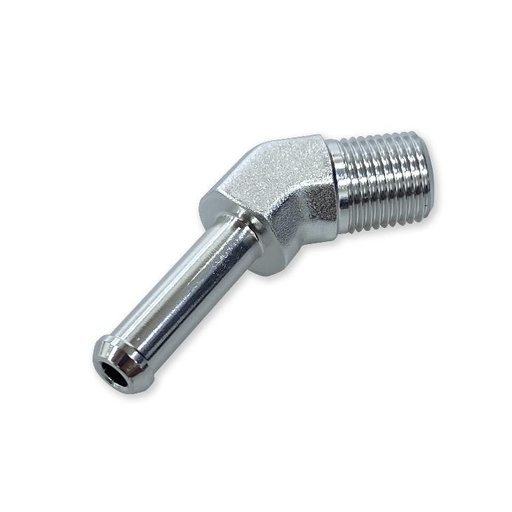 [LIKAD44001] 1/8" NPT to 1/4" Barb 45D Silver