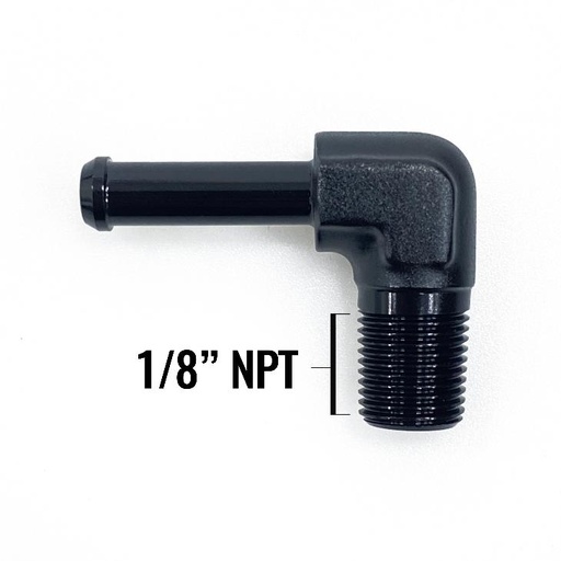 [LIKAD43001] 1/8" NPT to 1/4" Barb 90D Black