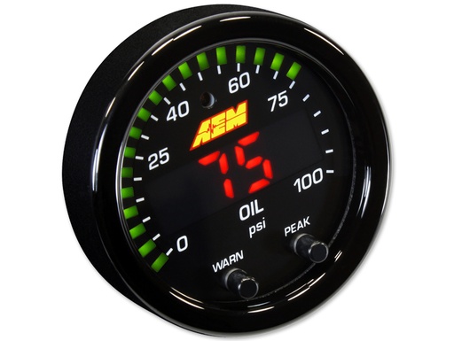 [30-0301] AEM Oil/Fuel Press Gauge 100PSI - Digital