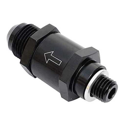 [LIKFF-2519B] Billet Check Valve M12X1.5 -AN8 Black