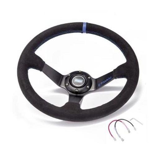 [EP-FXP1701R] Epman Steering Wheel Dish Drifting Blue - Suede Leather